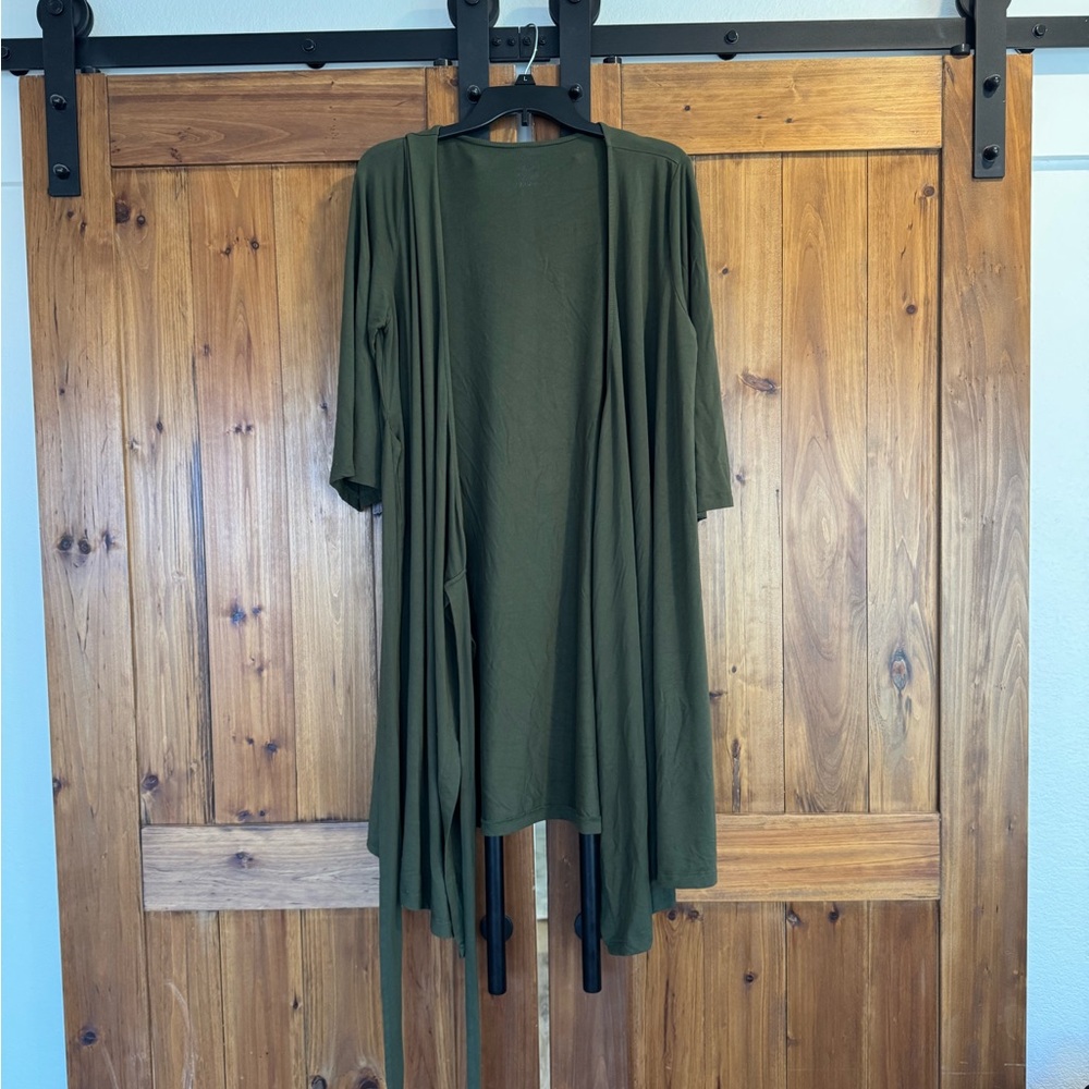 Caden Lane Olive Green Maternity Robe